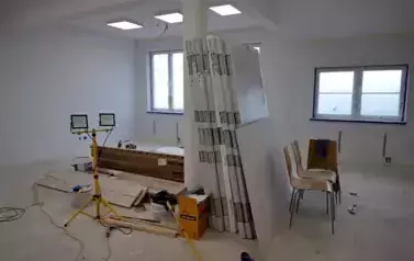 Postępy prac przy budowie przedszkola w Niebieszczanach 10