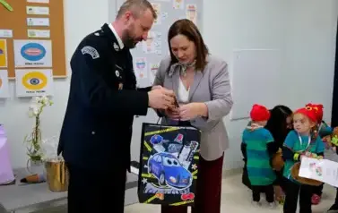 Pasowanie na przedszkolaka w nowym Publicznym Przedszkolu w Niebieszczanach  31