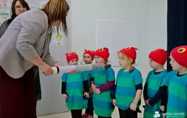 Pasowanie na przedszkolaka w nowym Publicznym Przedszkolu w Niebieszczanach  48