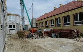 Trwają prace przy przebudowie i rozbudowie Szkoły Podstawowej w Prusieku 2