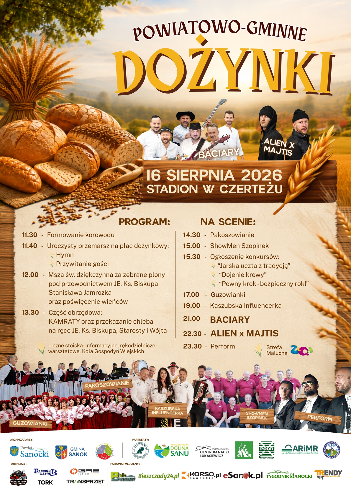 plakat dożynki gminne w&nbsp;Czerteżu 2026