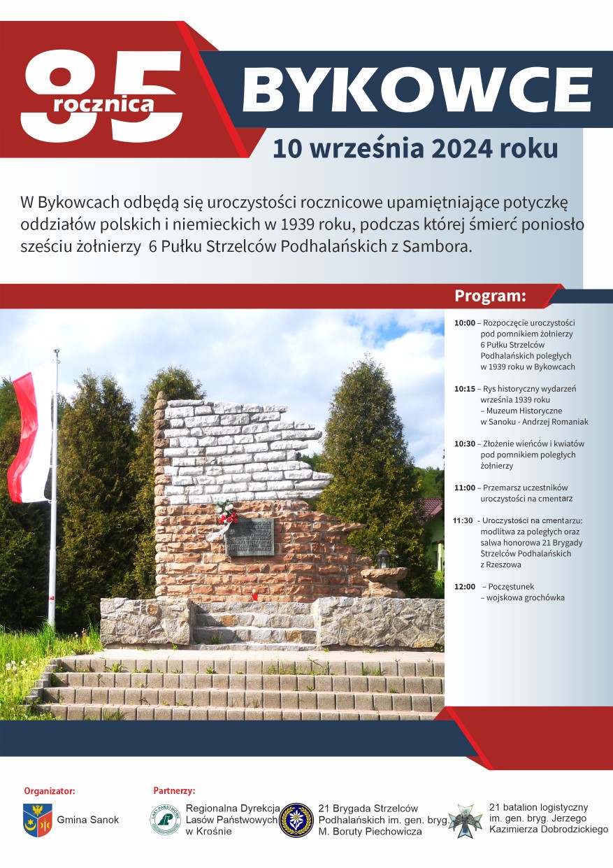 plakat informacyjny obchody w&nbsp;Bykowcach 10 września 2024