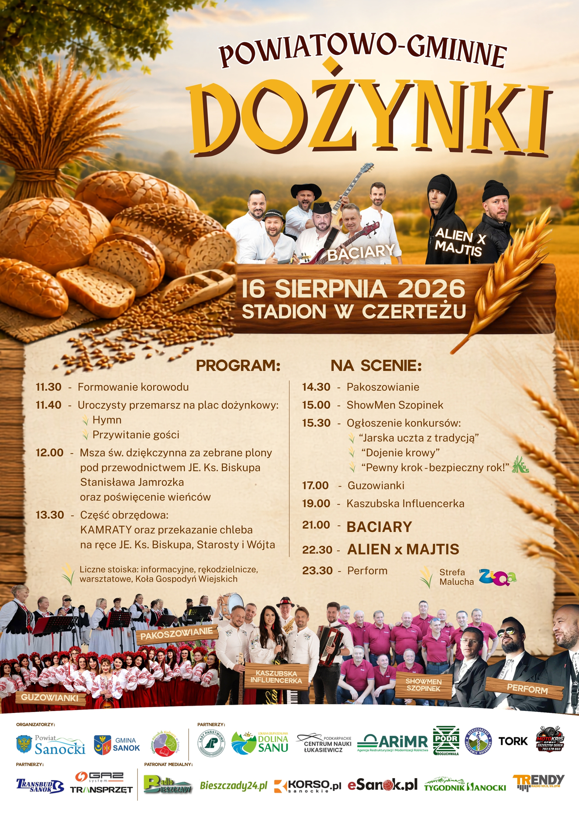 plakat promocyjny powiatowo-gminne dożynki 2026