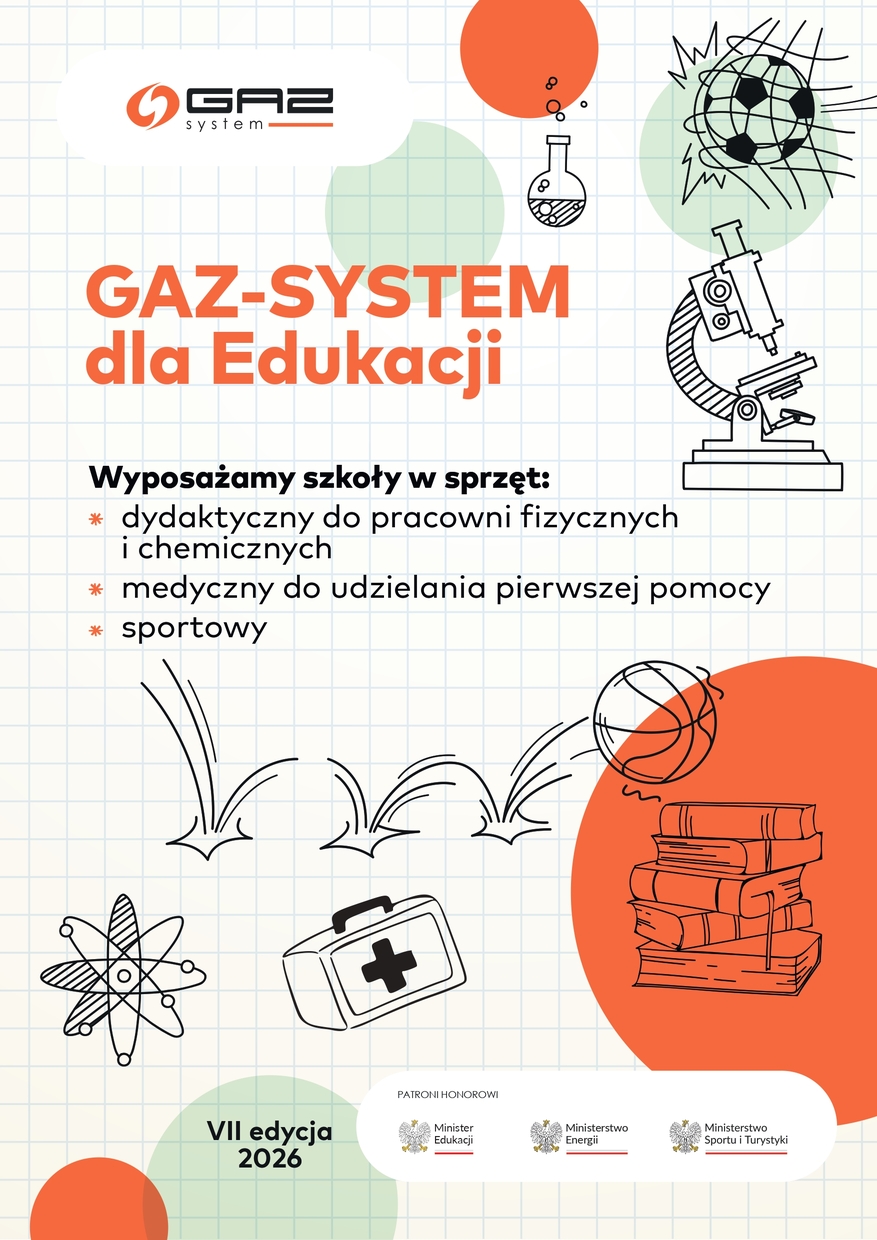 plakat projektu GAZ-SYSTEM dla Edukacji 2026