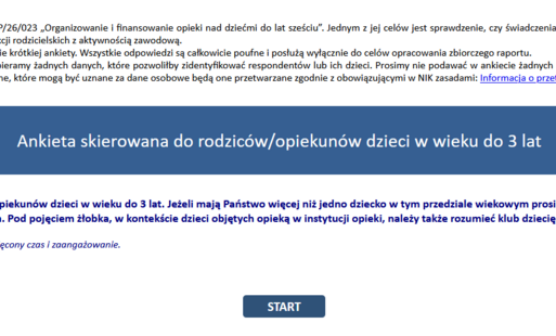 Ankieta Najwyższej Izby Kontroli dotycząca świadczeń „Aktywny Rodzic” 