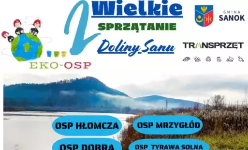 plakat informacyjny Wielkie Sprzątanie doliny Sanu 
