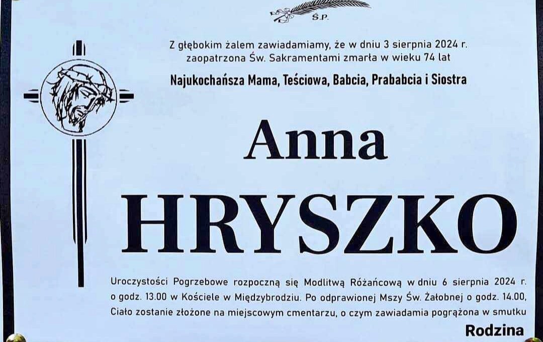 Zdjęcie do Ostatnie pożegnanie Anny Hryszko sołtysa miejscowości Międzybrodzie