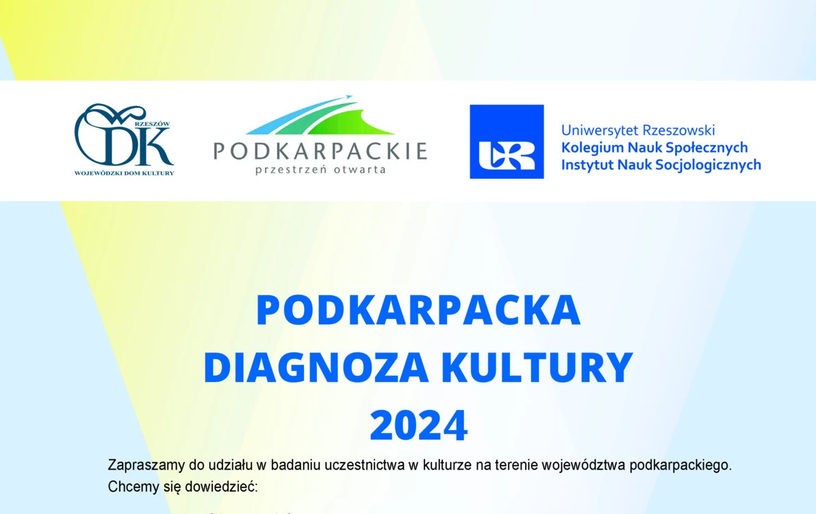 Zdjęcie do Podkarpacka Diagnoza Kultury 2024 - Twoja opinia ma znaczenie!