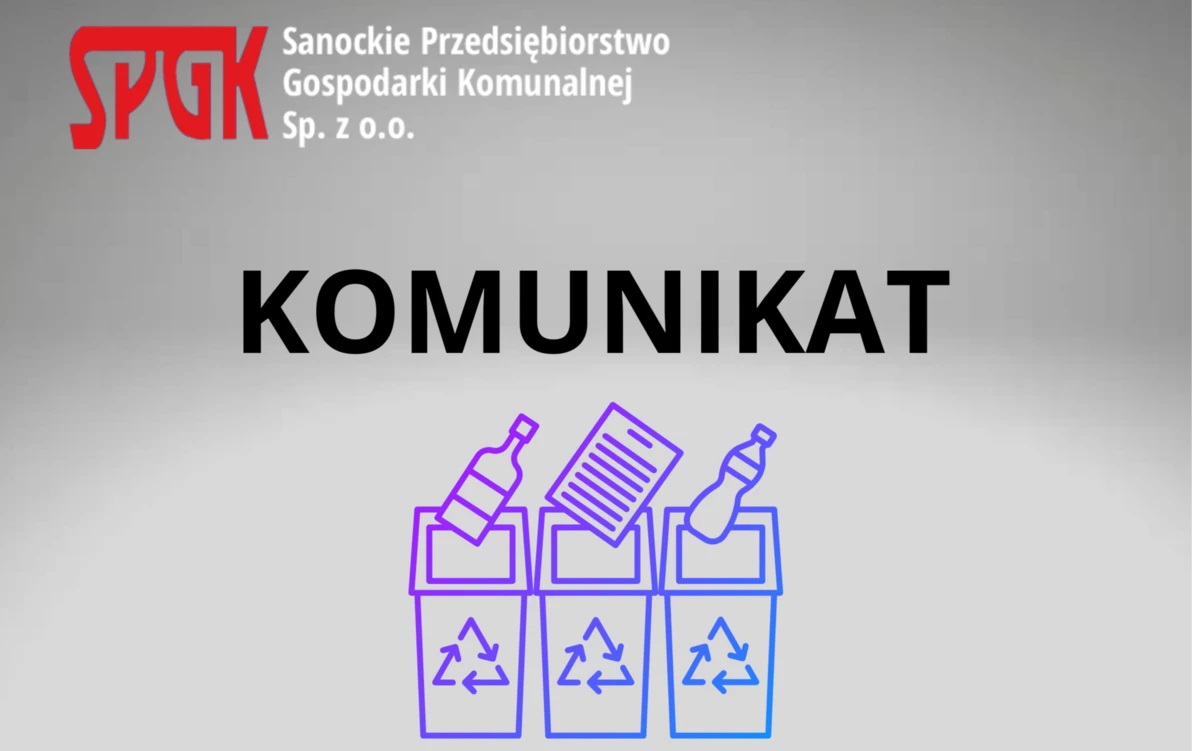 Zdjęcie do Komunikat SPGK - zmiana godzin pracy Gminnego Punktu Zbi&oacute;rki Odpad&oacute;w Segregowanych