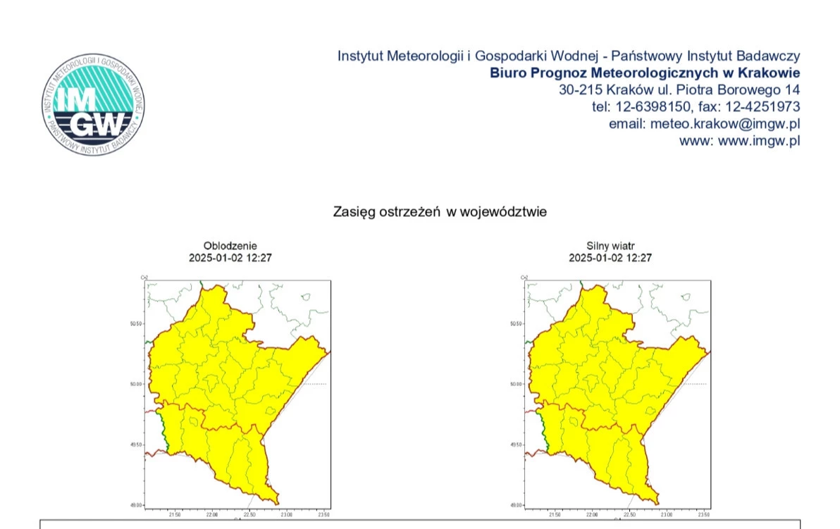 Zdjęcie do Ostrzeżenie meteorologiczne - UWAGA NA OBLODZENIE! 