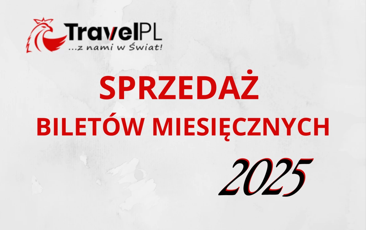 Zdjęcie do INFORMACJA: Sprzedaż bilet&oacute;w miesięcznych przewoźnika "TravelPL Sp. z o.o."