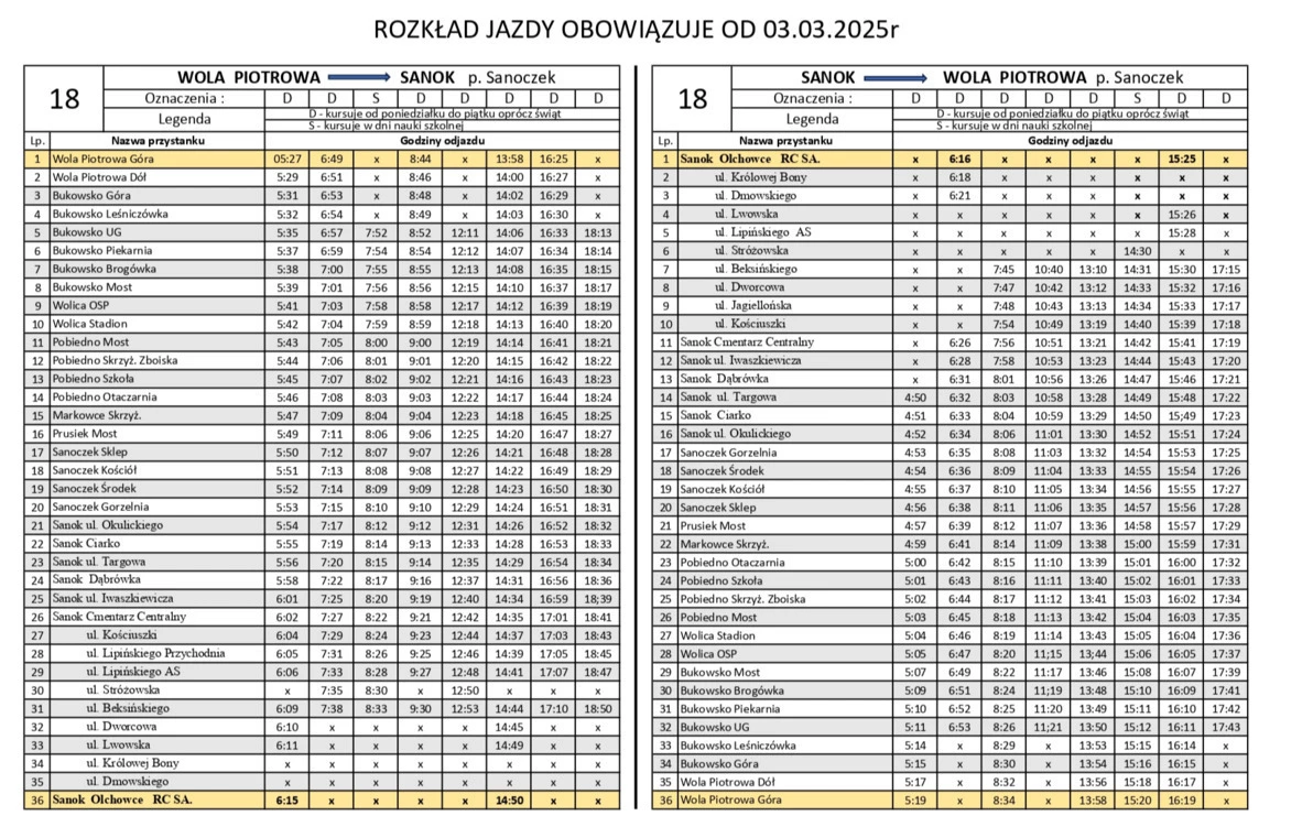 Zdjęcie do Nowy rozkład jazdy przewoźnika SANTUR od 3 marca 2025 r.