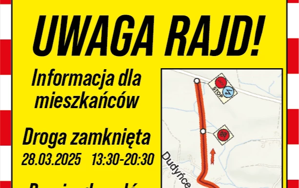 Zdjęcie do UWAGA! Zamknięcie dr&oacute;g w związku z Rajdem Ziemi Sanockiej