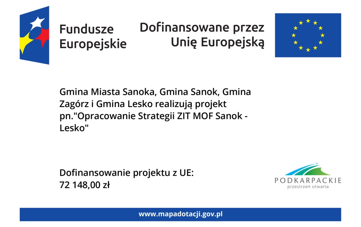 Zdjęcie do Strategia Zintegrowanych Inwestycji Terytorialnych Miejskiego Obszaru Funkcjonalnego Sanok &ndash; Lesko