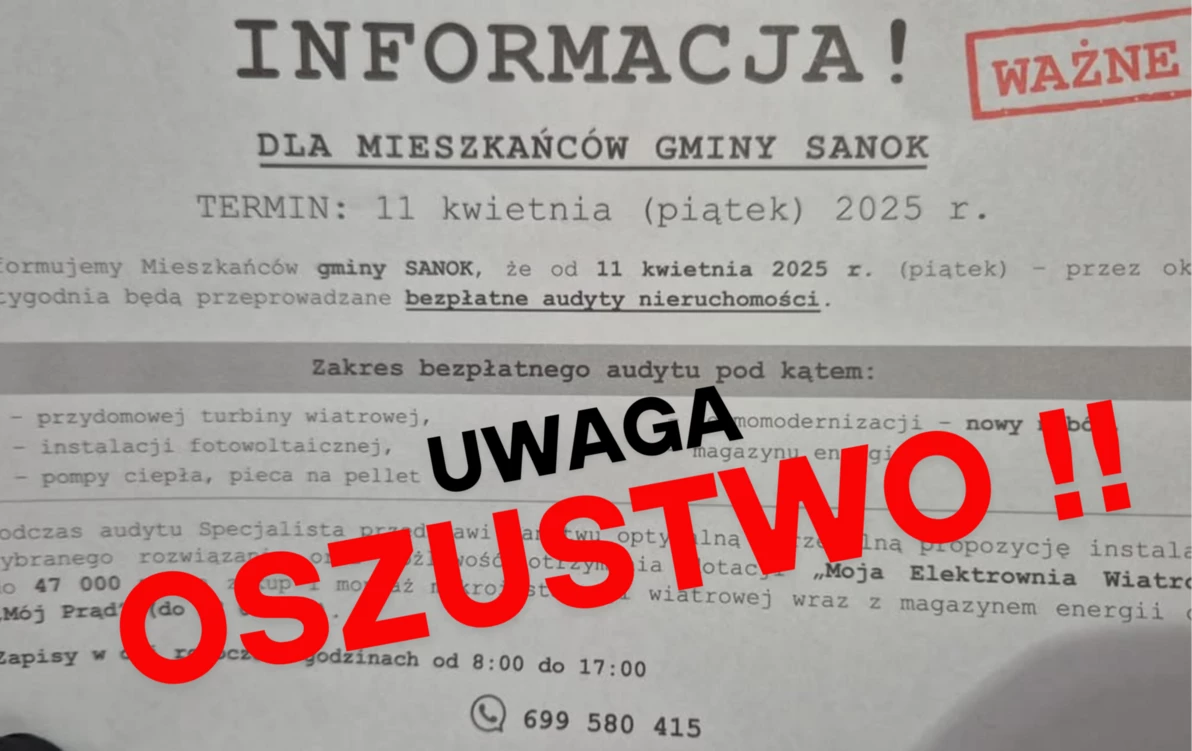 Zdjęcie do Bezpłatny audyt nieruchomości - Ostrzeżenie dla mieszkańc&oacute;w Gminy Sanok!