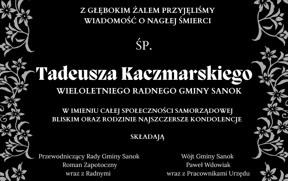 Zdjęcie do Żegnamy śp. Radnego Gminy Sanok Tadeusza Kaczmarskiego