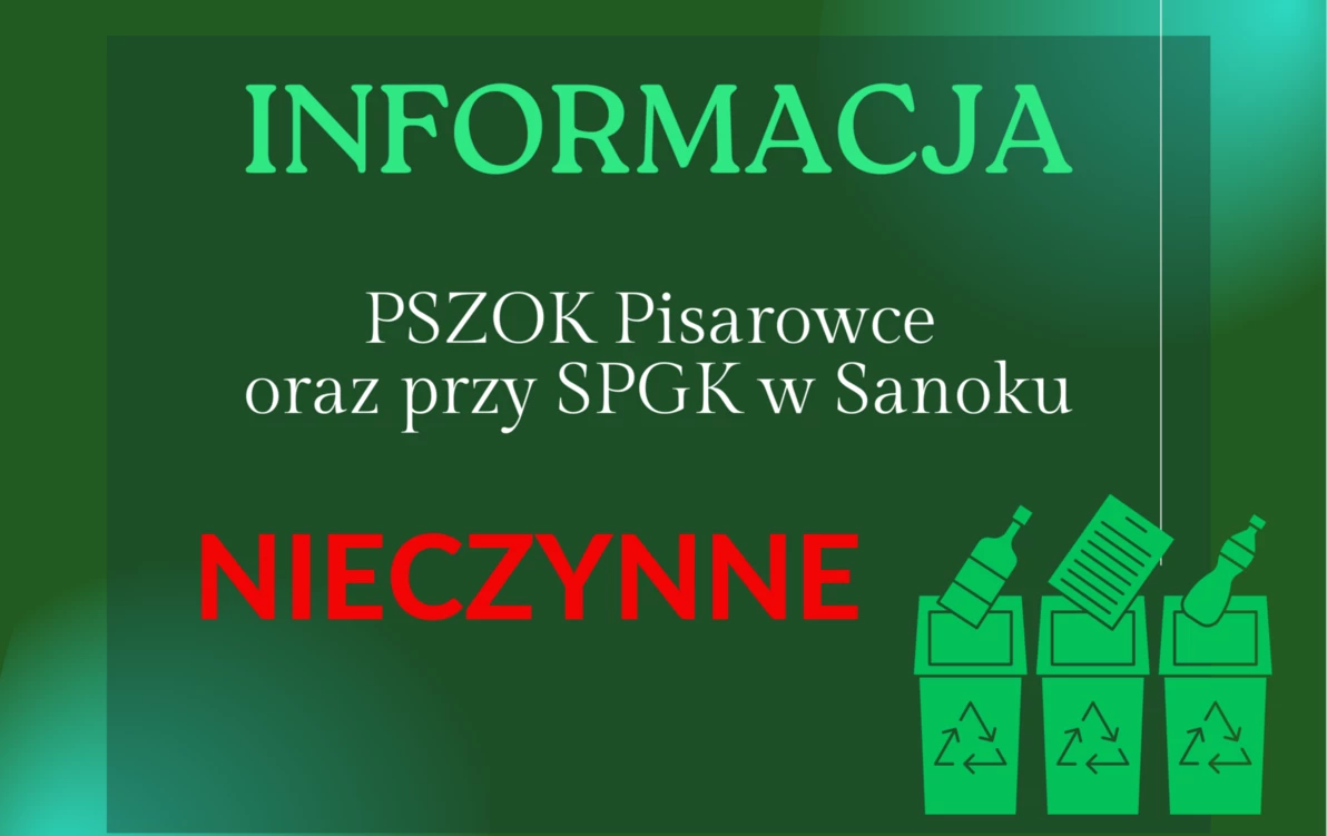Zdjęcie do W okresie świątecznym Gminne Punkty PSZOK nieczynne! 