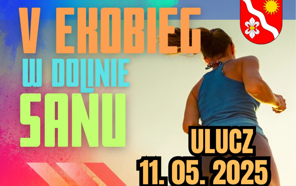 plakat informacyjny V ekobieg w Dolinie Sanu