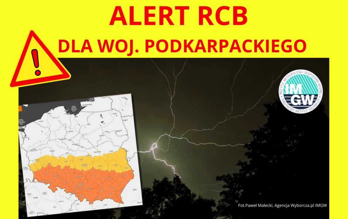 Zdjęcie do Ostrzeżenie meteorologiczne II stopnia przed burzami z silnym wiatrem