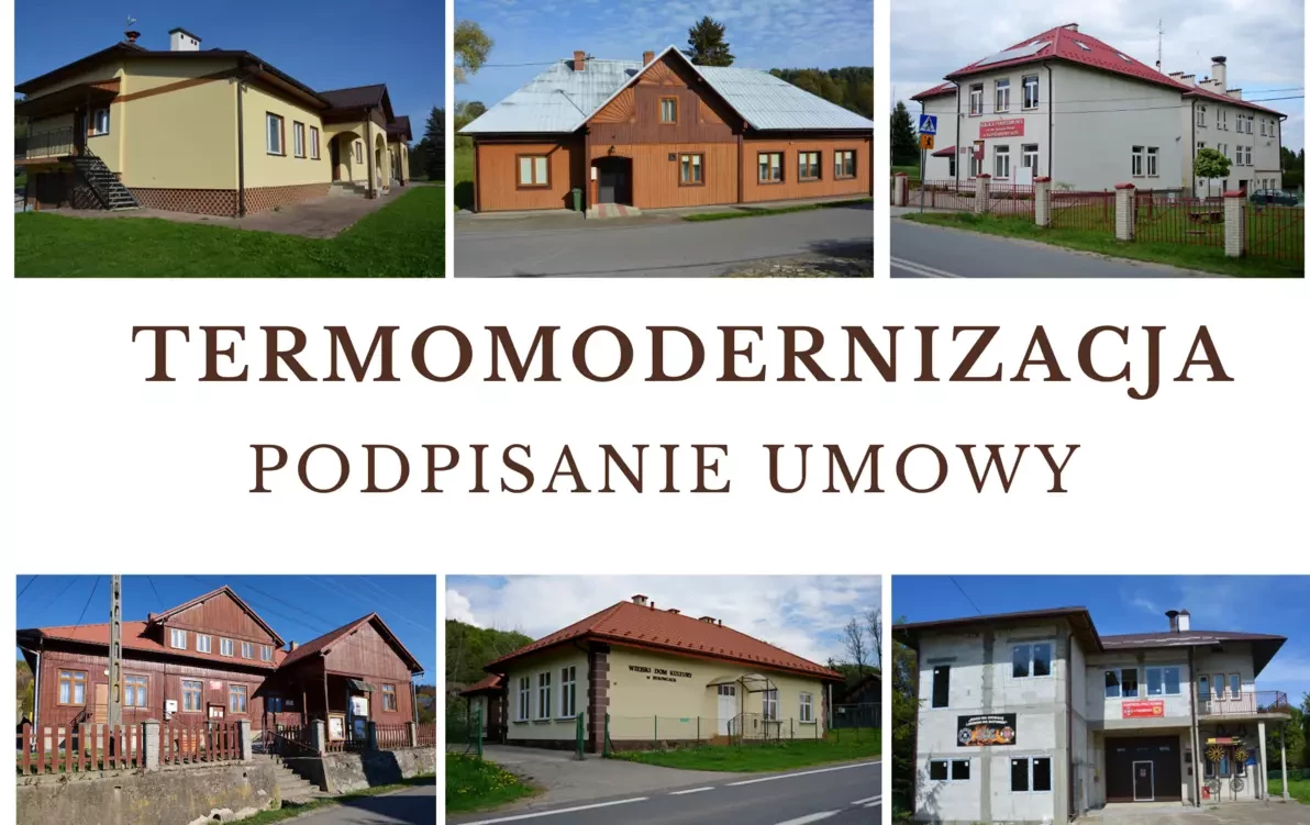 Zdjęcie do Podpisano umowę na termomodernizację budynk&oacute;w użyteczności publicznej w Gminie Sanok