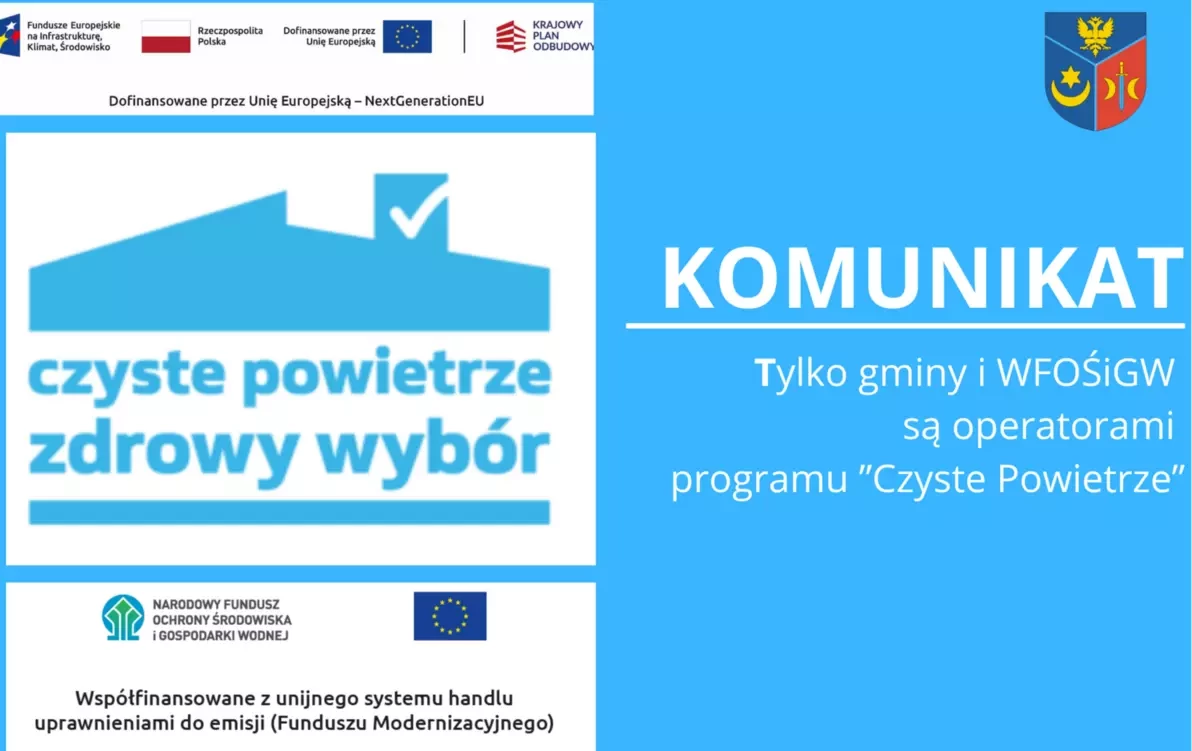 Zdjęcie do Tylko gminy i WFOŚiGW są operatorami programu Czyste Powietrze!