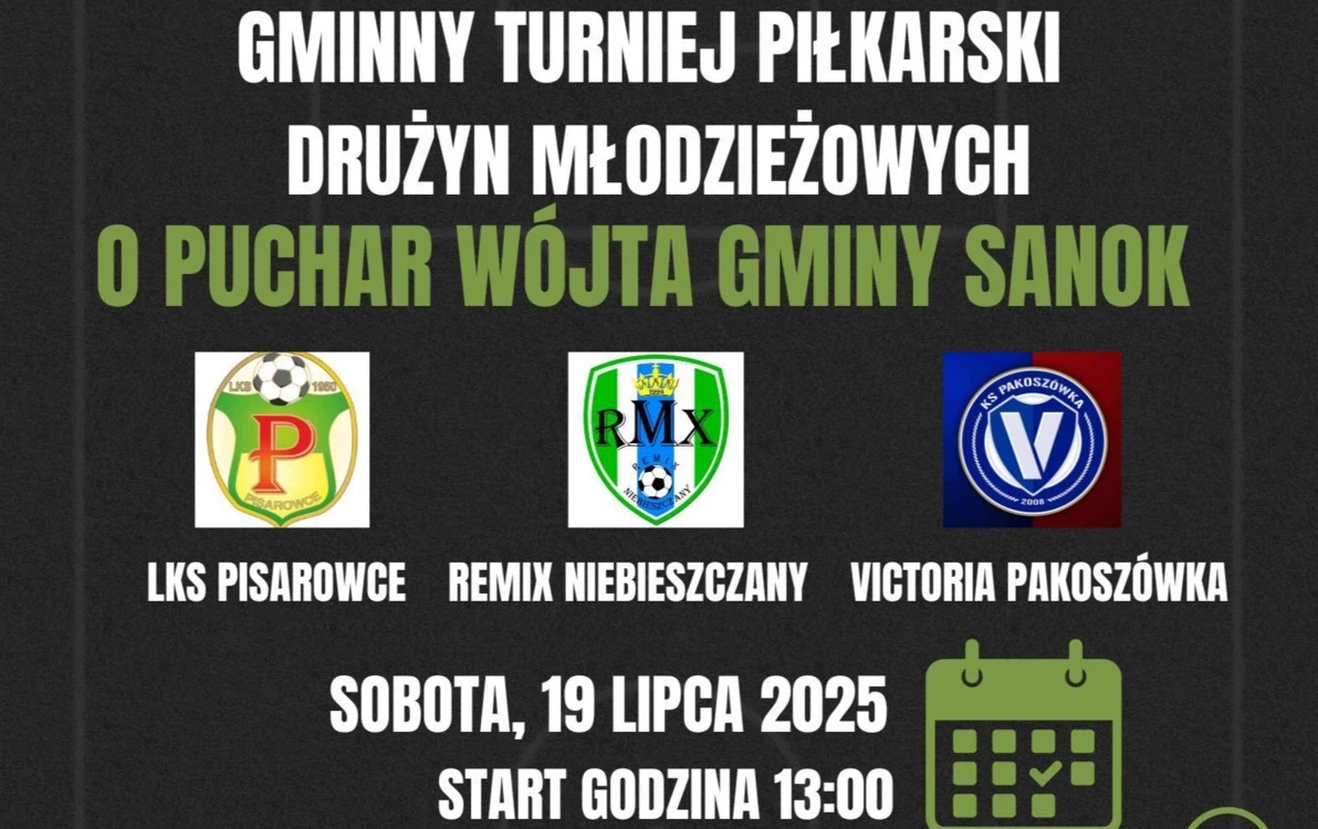 Zdjęcie do Zapraszamy na Gminny Turniej Piłkarski Drużyn Młodzieżowych o "Puchar W&oacute;jta Gminy Sanok"