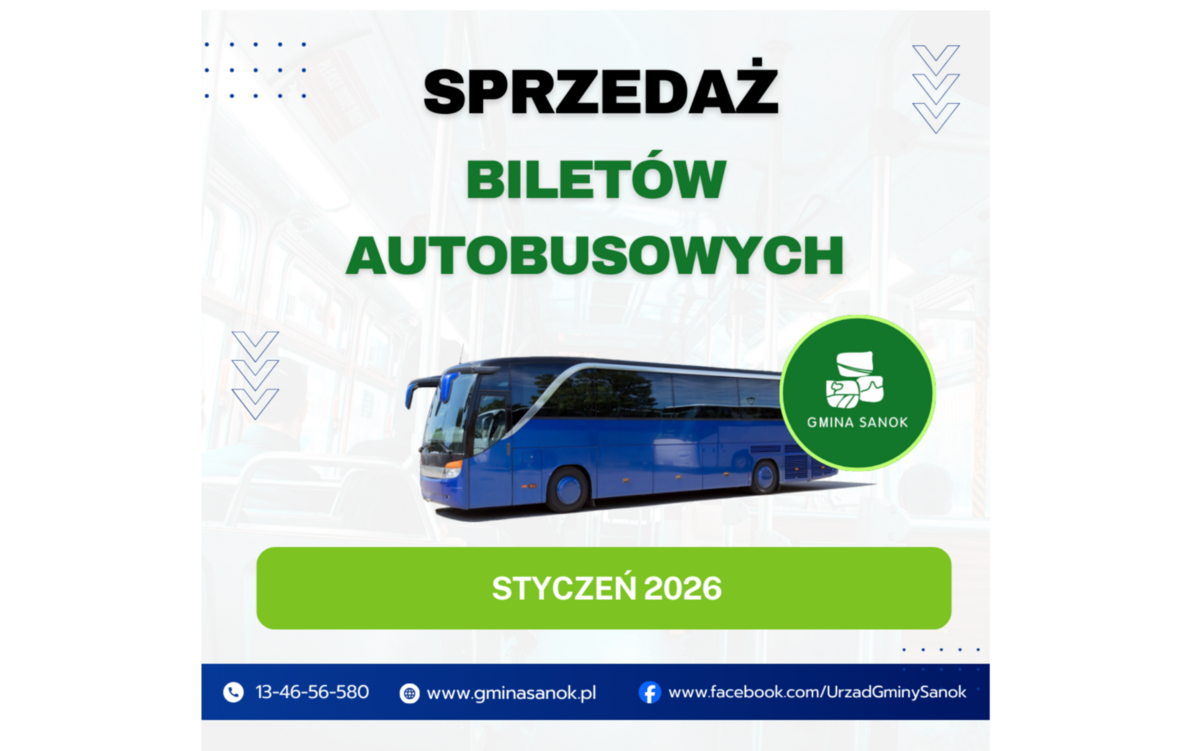 Zdjęcie do Sprzedaż bilet&oacute;w miesięcznych przewoźnika SANTUR Sp. z o.o. na STYCZEŃ 2026 r. 