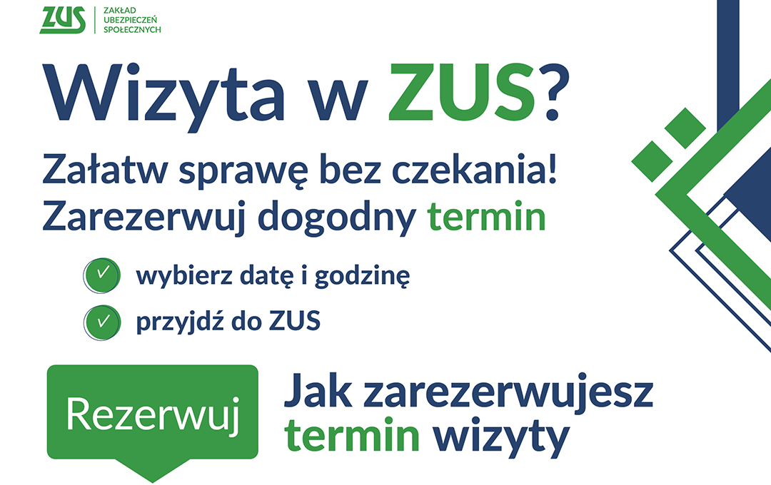 Zdjęcie do Rezerwuj wizyty w Zakładzie Ubezpieczeń Społecznych i wygodnie załatwiaj swoje sprawy&nbsp;