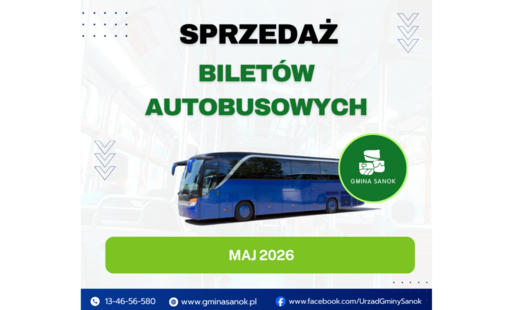 Sprzedaż biletów miesięcznych przewoźnika SANTUR Sp. z o.o. na MAJ 2026 r.