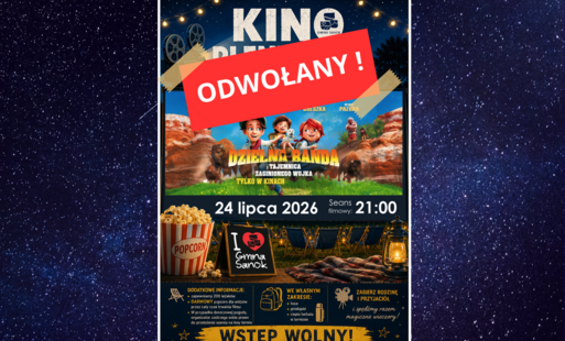 Uwaga! Kino plenerowe 24 lipca w Kostarowcach odwołane!