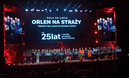 Strażacy z Gminy Sanok wyróżnieni podczas jubileuszowej gali programu ORLEN „Na Straży”