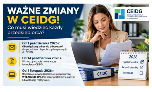 WAŻNE ZMIANY W CEIDG! Nowe zasady dla przedsiębiorców