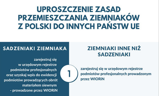 Zdjęcie do Komunikat WIORiN dotyczący warunk&oacute;w przemieszczania polskich ziemniak&oacute;w towarowych do innych państw UE 