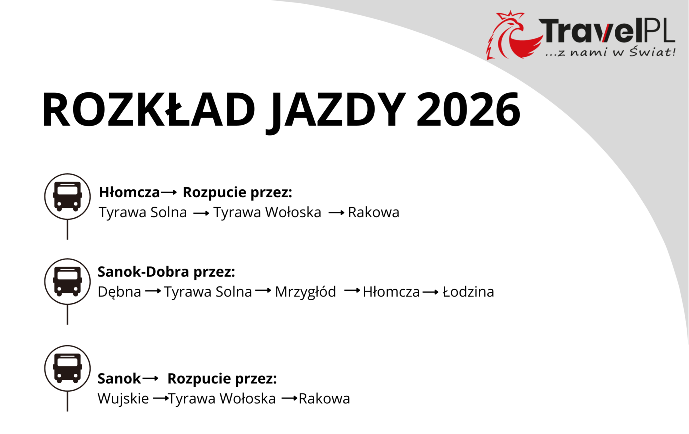 Zdjęcie do Aktualne rozkłady jazdy przewoźnika TravelPL. Sp. z o.o.