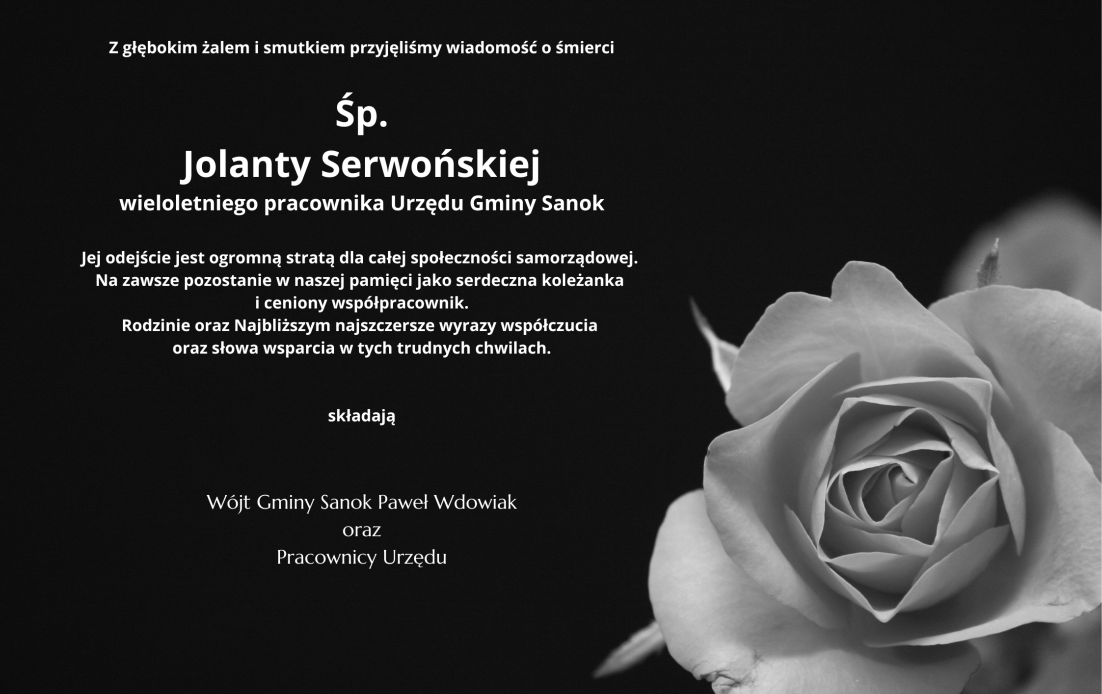 Zdjęcie do Ostatnie pożegnanie... Jolanta Serwońska