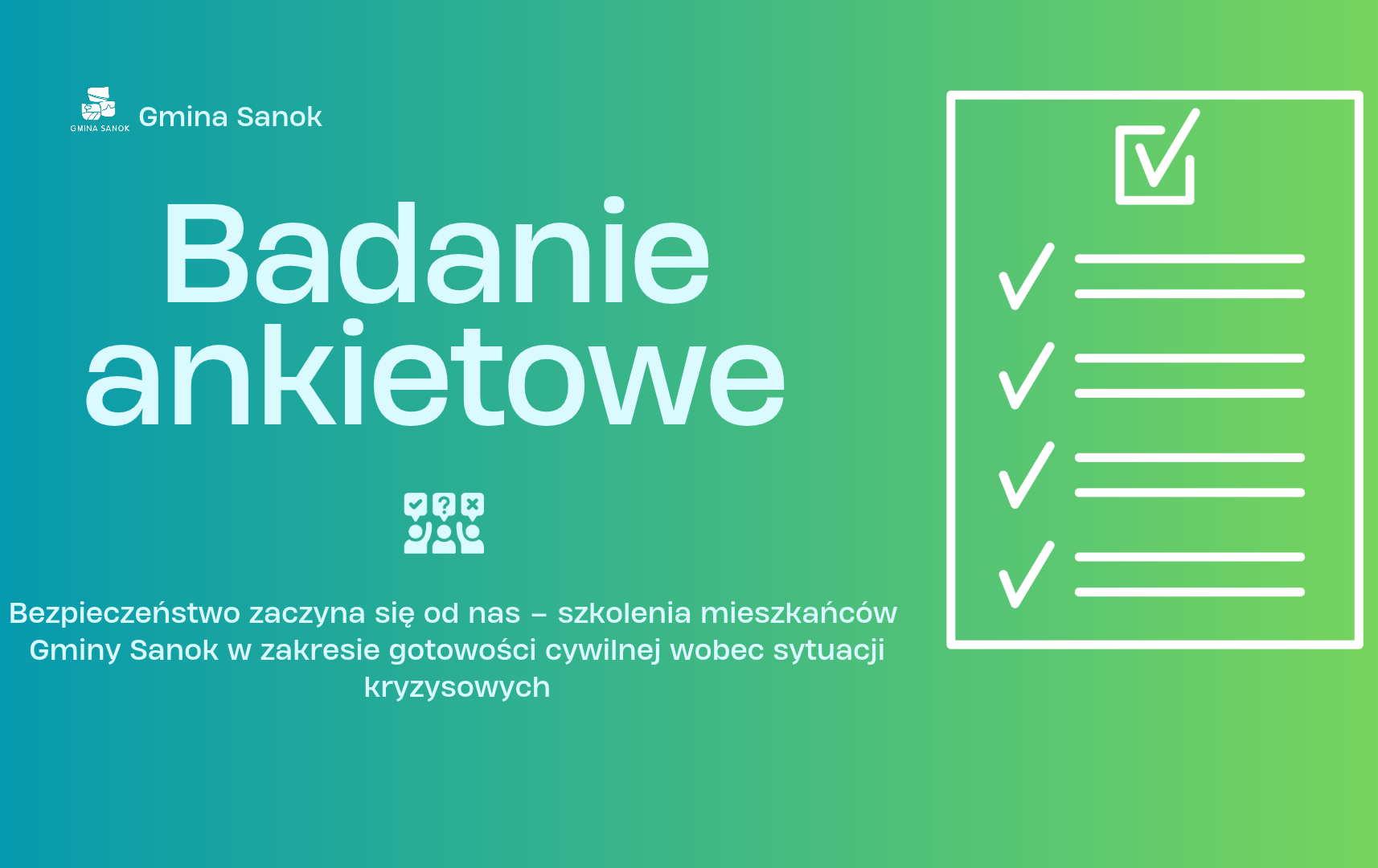 Zdjęcie do Mieszkańcy Gminy Sanok &ndash; Wasza opinia ma znaczenie!